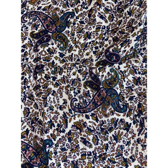 Zara Basic Paisley Print 3/4 Sleeve V Neck Top Blouse‎ Women's Size Small - Picture 6 of 10